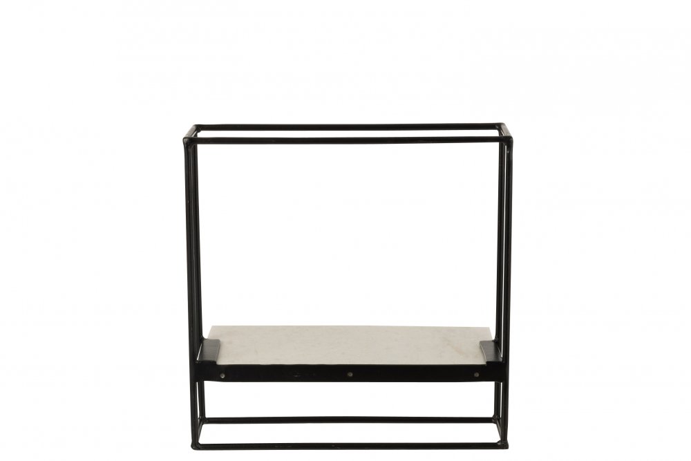 Étagère murale design PEVA métal noir 1 étagère largeur 35 cm